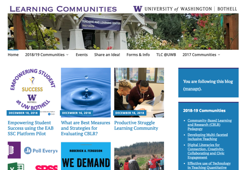 UWB Learning Communities