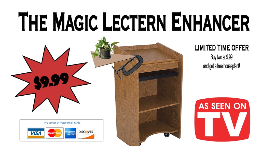 Advertisement for the Magic Lectern Enhancer