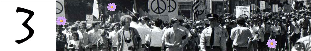 Section 3 of portfolio. Protesters from late 1960s. 