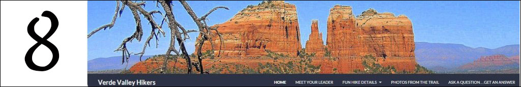 Section 8 of portfolio. Red rocks of Sedona Arizona used for banner on website. 