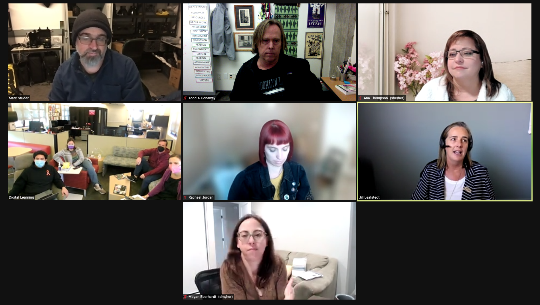 Zoom meeting with multiple paricipants